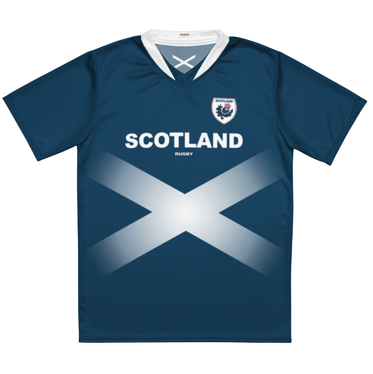 Maillot De Rugby Canterbury Scotland - Homme Taille M - Blanc Et Bleu - Occasion