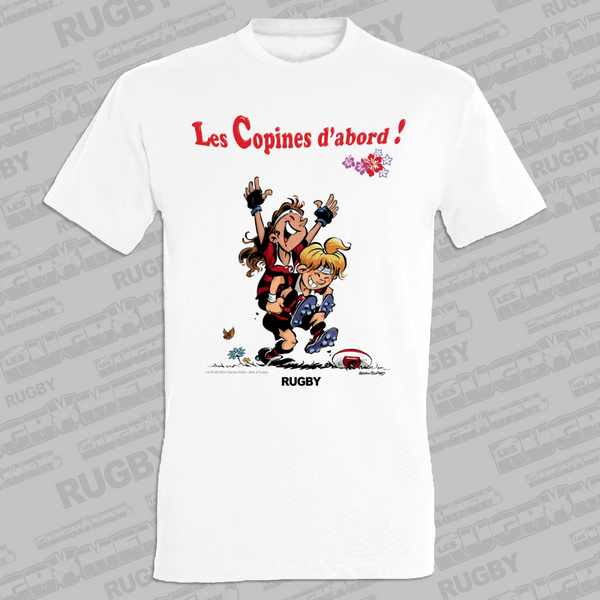 T-shirt FEMME - Les Copines d'abord - Noir/Rouge