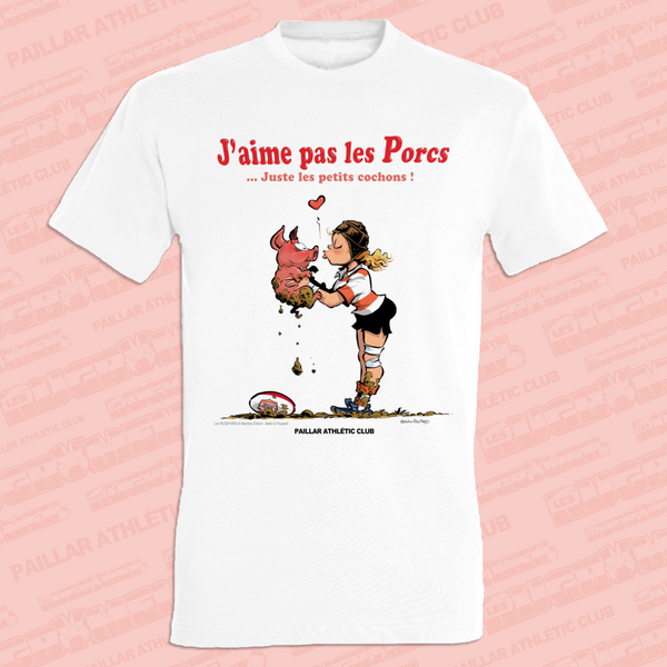 T-shirt FEMME - J'aime pas les PORCS - P.A.C.