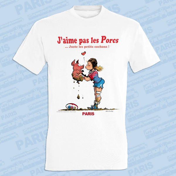 T-shirt FEMME - J'aime pas les PORCS - Paris