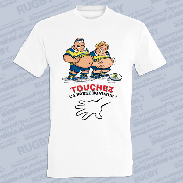 T-shirt HOMME - Le petit Bidou - Jaune/Bleu
