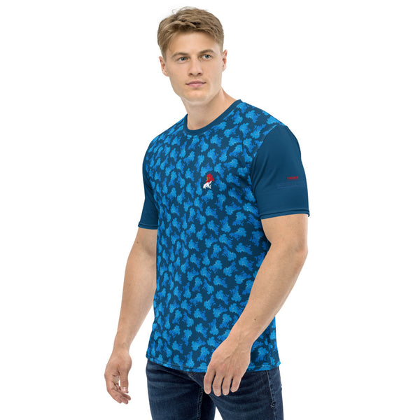 T-shirt souple - Homme : Motif Bleu Torse Coq français