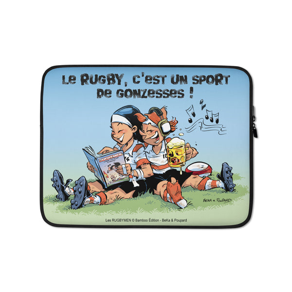 Housse Pour Ordinateur Portable - Rugby, sport de gonzesses !