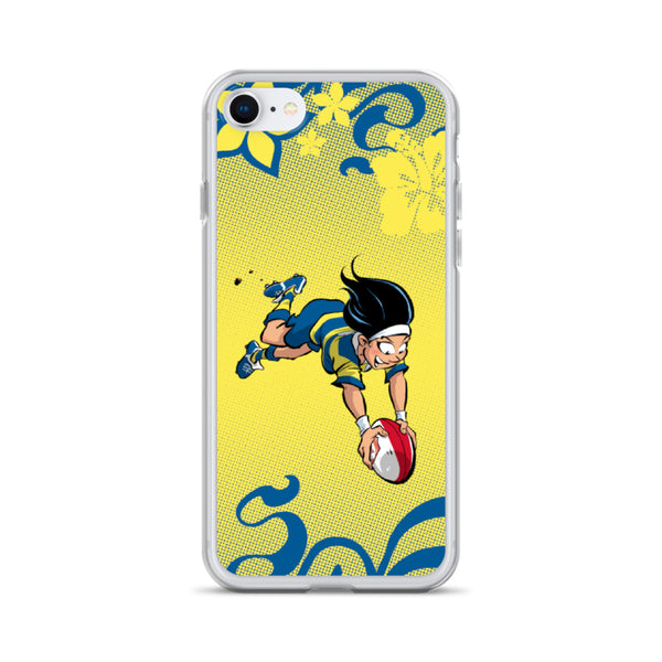 Coque iPhone - Babyliss - Jaune/Bleu