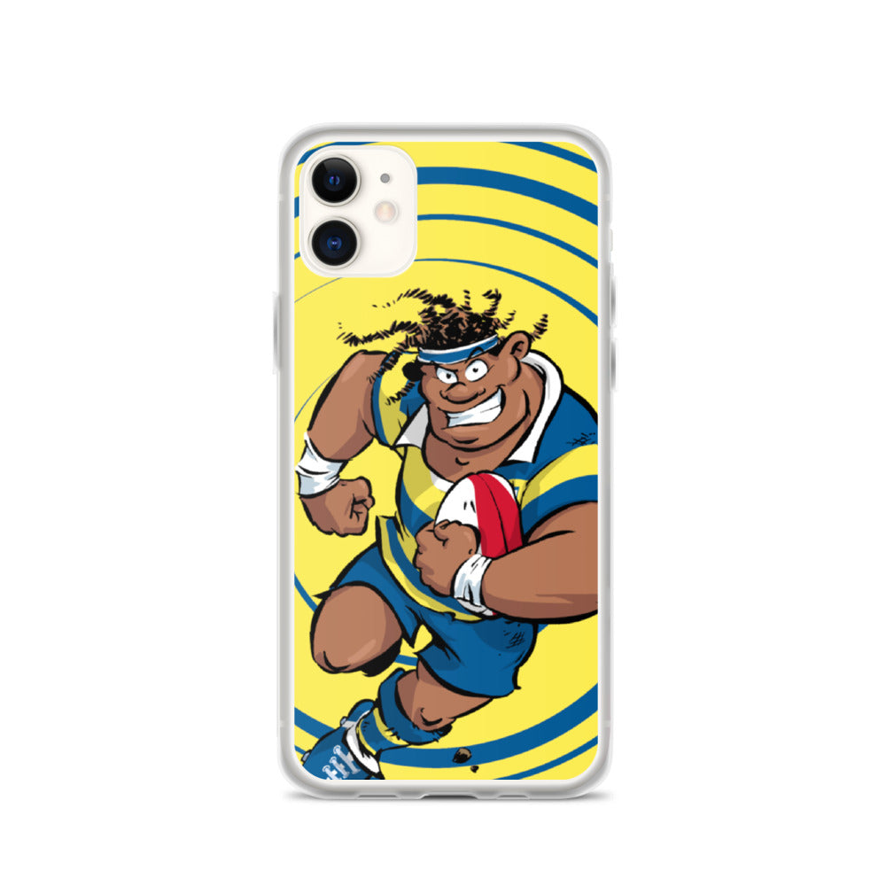 Coque iPhone - Sécateur - Jaune/Bleu