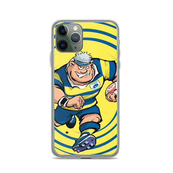 Coque iPhone - Anesthésiste - Jaune/Bleu