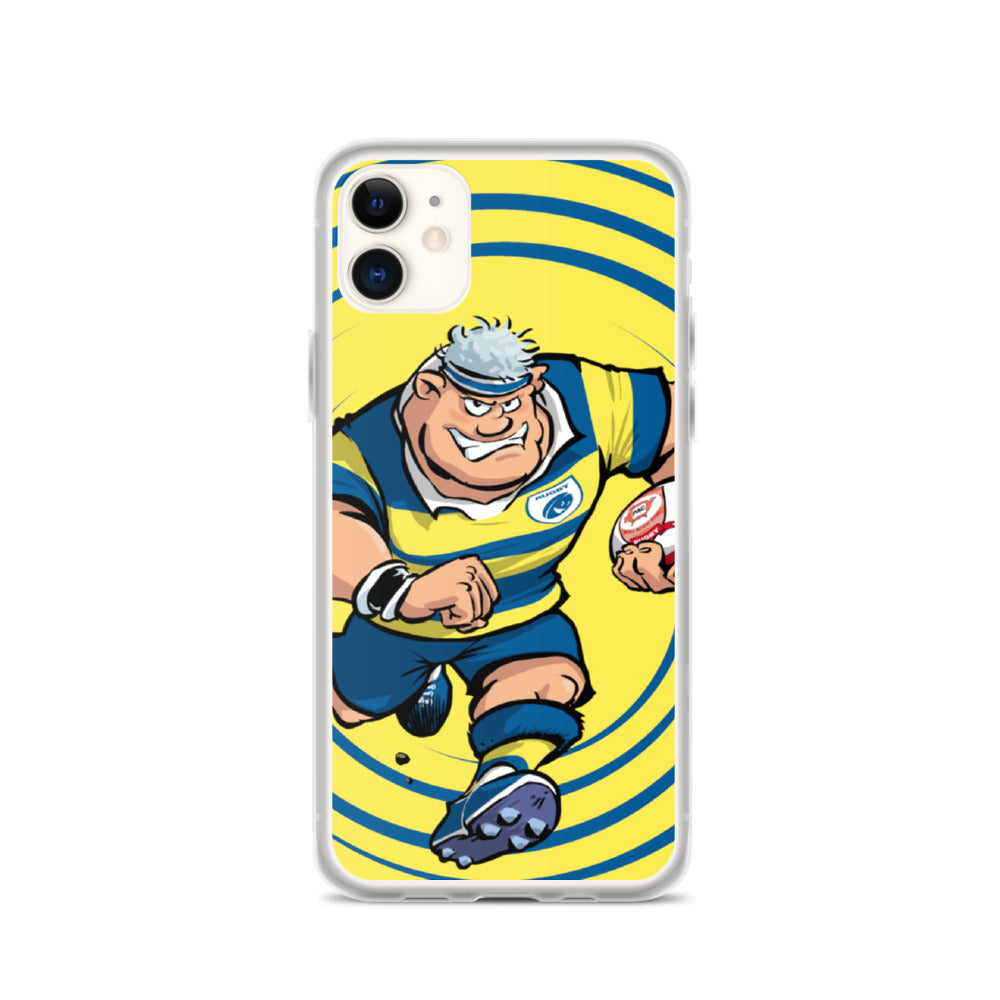 Coque iPhone - Anesthésiste - Jaune/Bleu