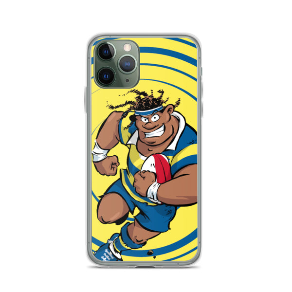 Coque iPhone - Sécateur - Jaune/Bleu