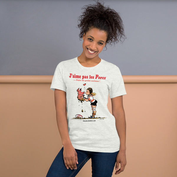 T-shirt FEMME - J'aime pas les PORCS - P.A.C.