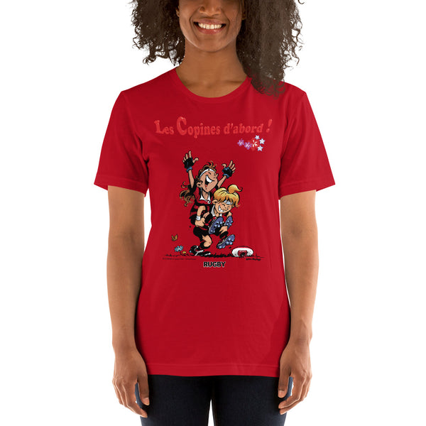 T-shirt FEMME - Les Copines d'abord - Noir/Rouge