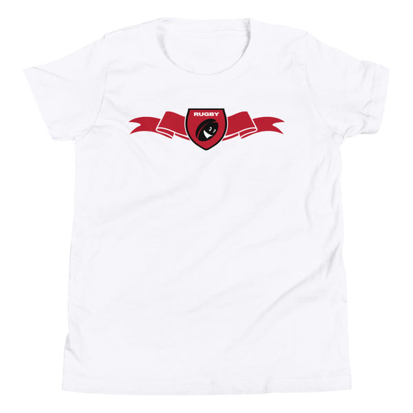 T-Shirt ENFANTS - Ruban/Écusson - Noir/Rouge