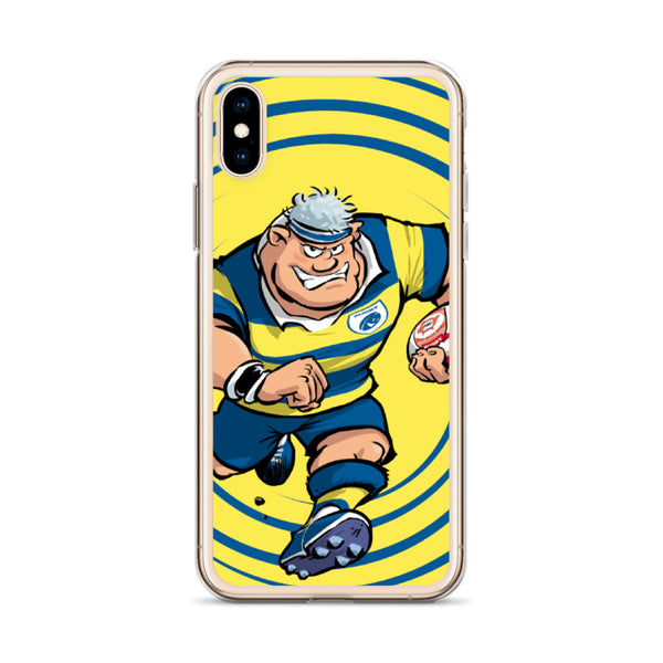 Coque iPhone - Anesthésiste - Jaune/Bleu