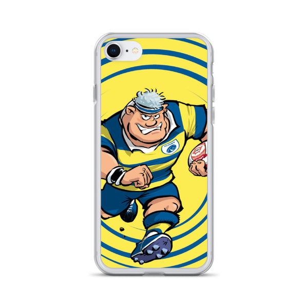 Coque iPhone - Anesthésiste - Jaune/Bleu