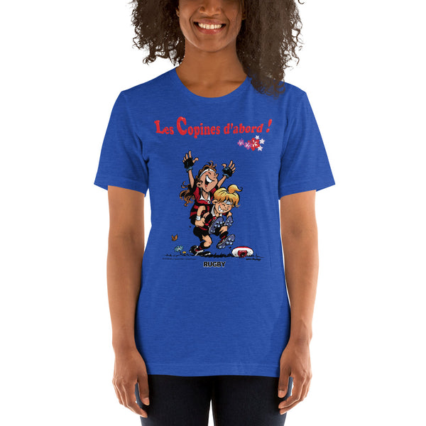 T-shirt FEMME - Les Copines d'abord - Noir/Rouge