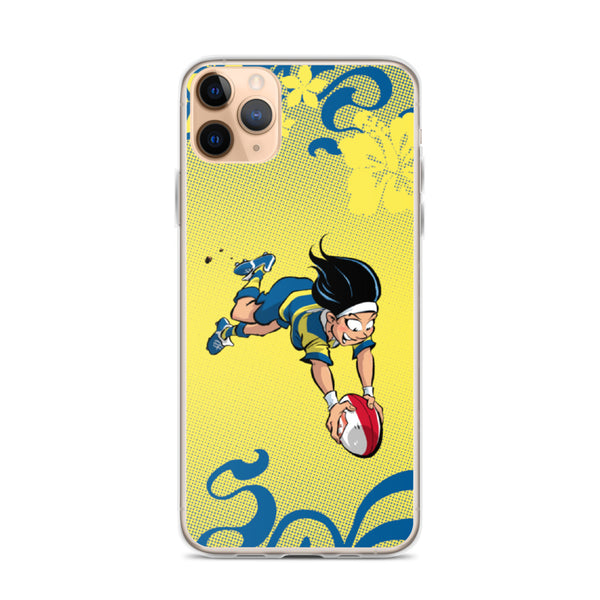 Coque iPhone - Babyliss - Jaune/Bleu