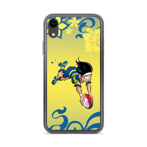 Coque iPhone - Babyliss - Jaune/Bleu