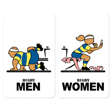 Sticker - WC Men/Women - Jaune/Bleu
