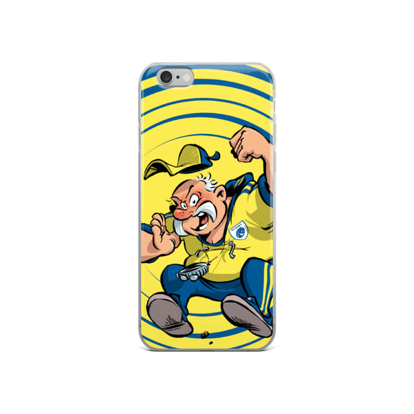 Coque iPhone - Coach - Jaune/Bleu