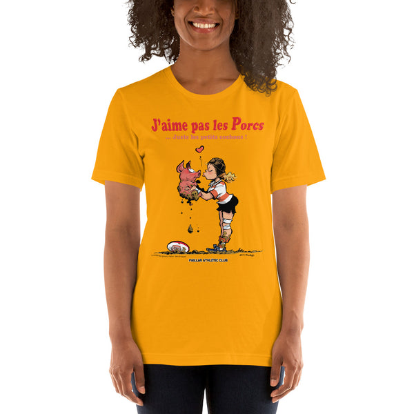 T-shirt FEMME - J'aime pas les PORCS - P.A.C.