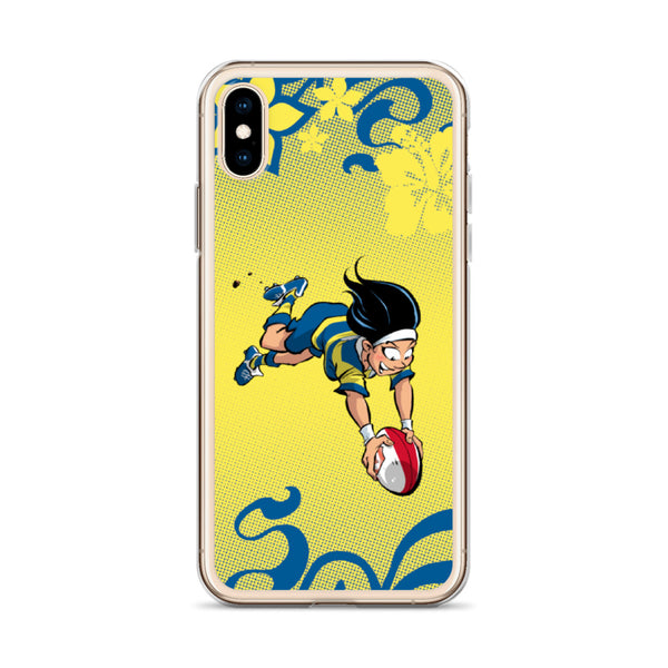 Coque iPhone - Babyliss - Jaune/Bleu