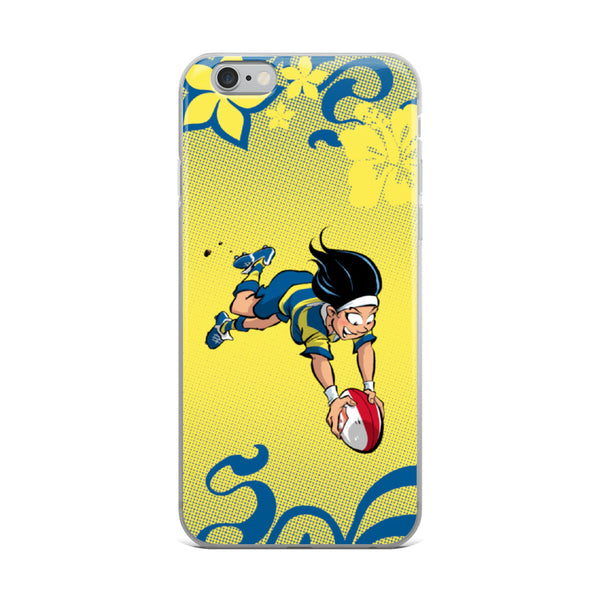 Coque iPhone - Babyliss - Jaune/Bleu