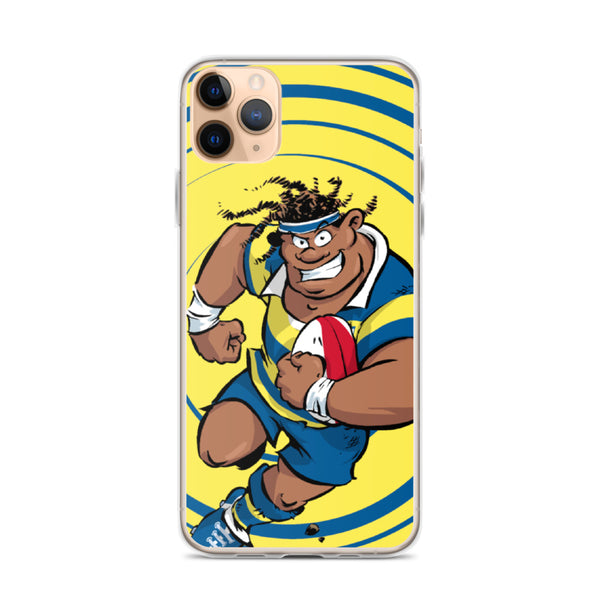 Coque iPhone - Sécateur - Jaune/Bleu