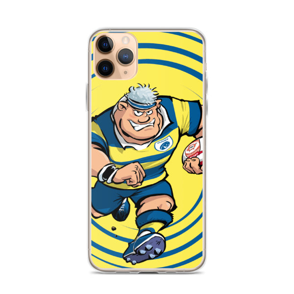 Coque iPhone - Anesthésiste - Jaune/Bleu