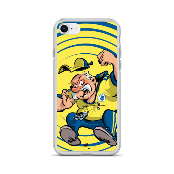 Coque iPhone - Coach - Jaune/Bleu