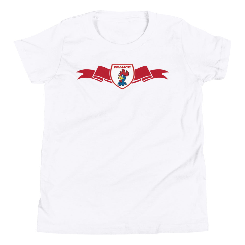 T-Shirt ENFANTS - Ruban/Écusson - France – laboutiquedesrugbymen