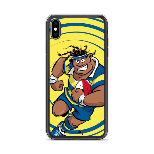 Coque iPhone - Sécateur - Jaune/Bleu