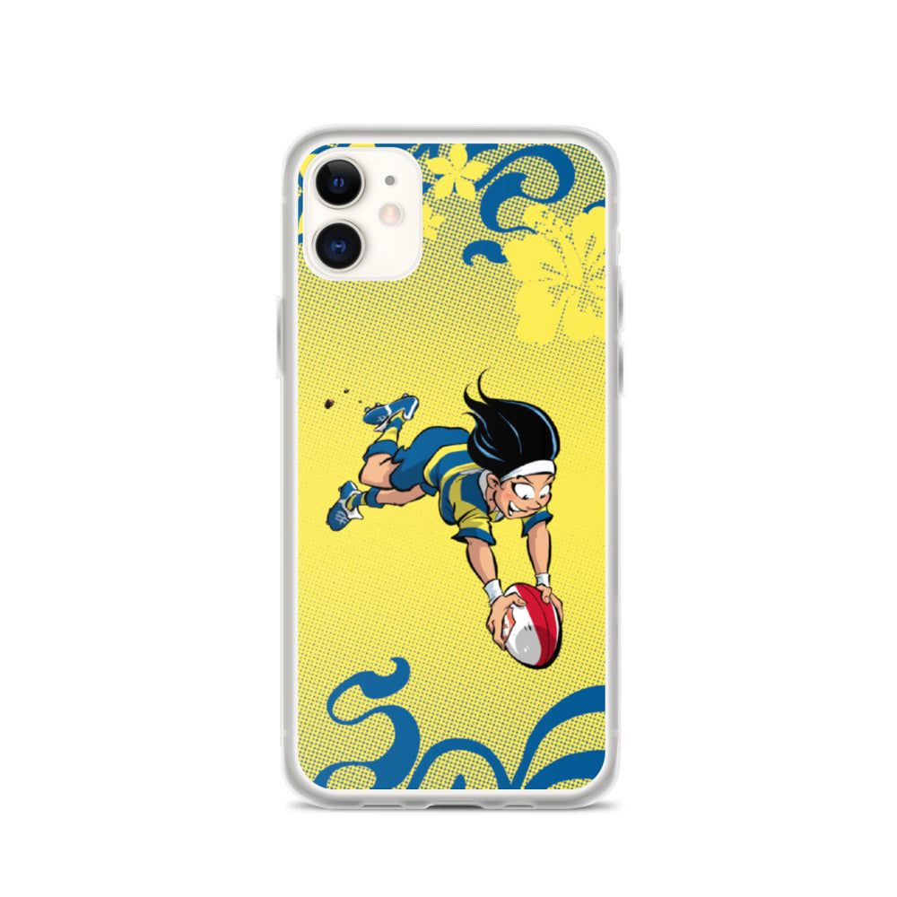 Coque iPhone - Babyliss - Jaune/Bleu