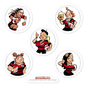 Stickers - Rugbywomen - Noir/Rouge