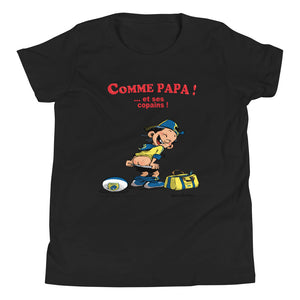 T-Shirt ENFANTS - Comme PAPA - Jaune/Bleu