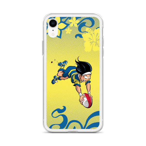 Coque iPhone - Babyliss - Jaune/Bleu