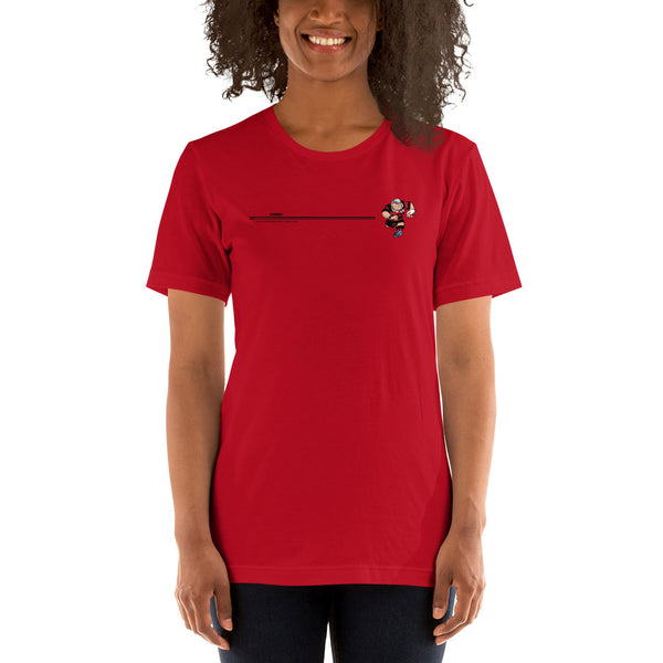 T-shirt unisexe Bandeau Anesthésiste - Noir/Rouge