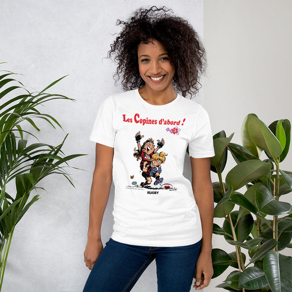 T-shirt FEMME - Les Copines d'abord - Noir/Rouge