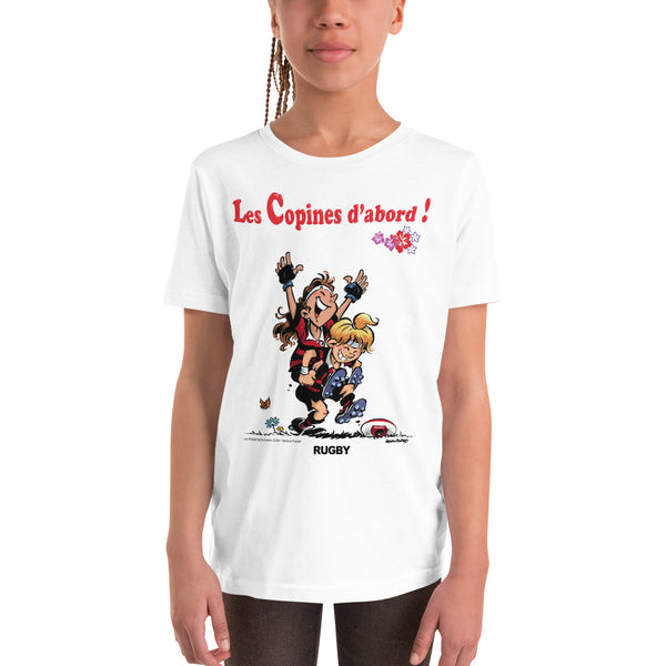 T-Shirt ENFANTS - Les copines d'abord - Noir/Rouge