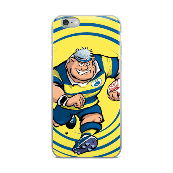 Coque iPhone - Anesthésiste - Jaune/Bleu