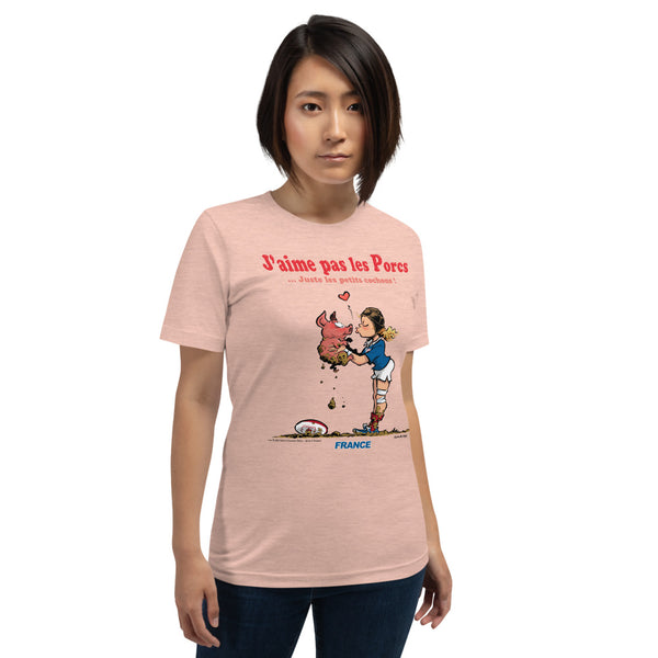 T-shirt FEMME - J'aime pas les PORCS - France