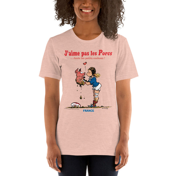 T-shirt FEMME - J'aime pas les PORCS - France