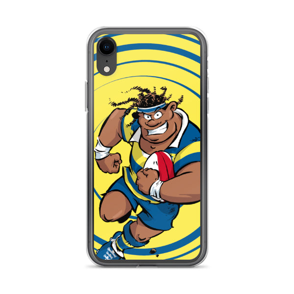 Coque iPhone - Sécateur - Jaune/Bleu