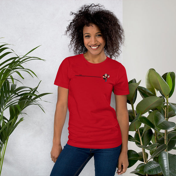 T-shirt unisexe Bandeau Anesthésiste - Noir/Rouge