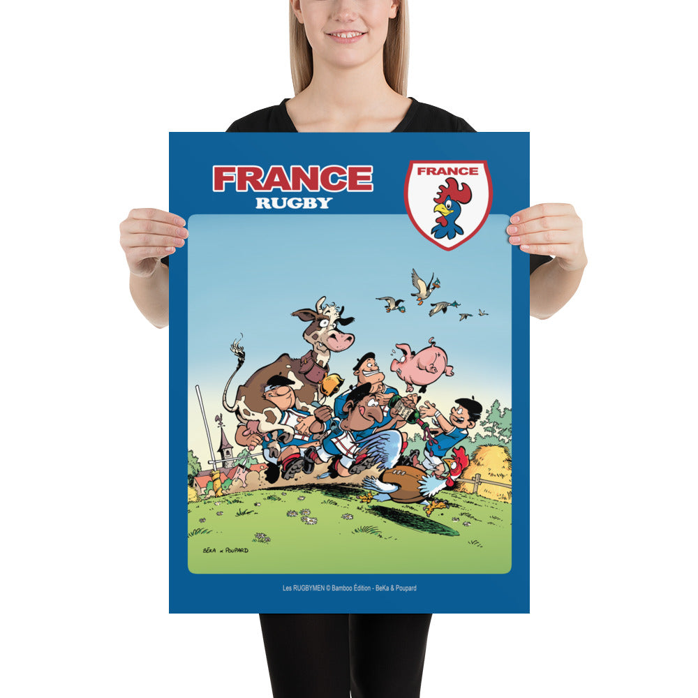 Poster - Rugby de clocher - France