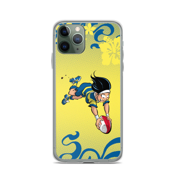 Coque iPhone - Babyliss - Jaune/Bleu