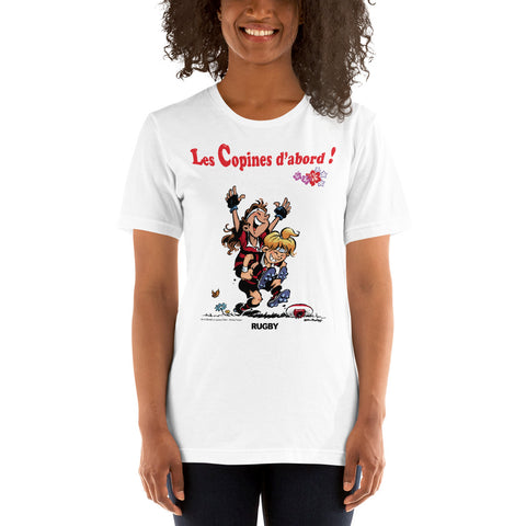 T-shirt FEMME - Les Copines d'abord - Noir/Rouge