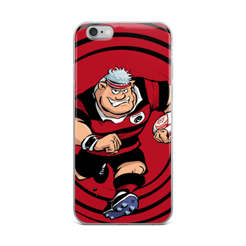 Coque iPhone - Anesthésiste - Noir/Rouge