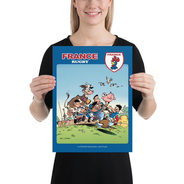 Poster - Rugby de clocher - France