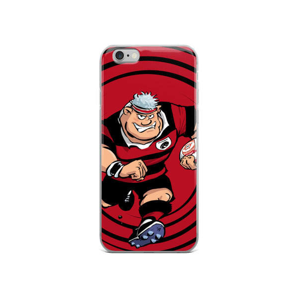 Coque iPhone - Anesthésiste - Noir/Rouge