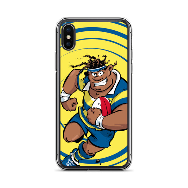 Coque iPhone - Sécateur - Jaune/Bleu