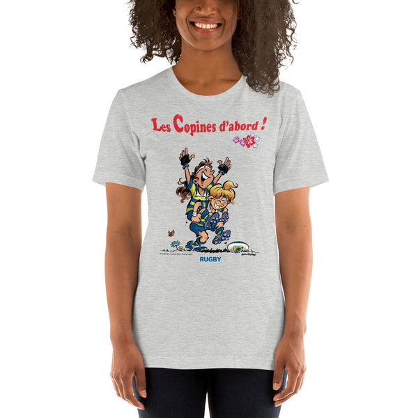 T-shirt FEMME - Les Copines d'abord - Jaune/Bleu